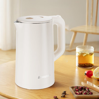 志高 烧水壶电热水壶电水壶双层防烫2L大容量家用烧水壶304不锈钢内胆大功率快速烧水 WM817