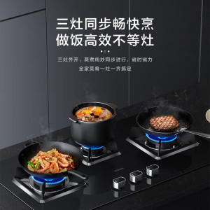 老板(ROBAM) 燃气灶 4.2kW 煤气灶 老板燃气灶 单灶具 三眼灶 燃气灶嵌入式 灶台 液化气灶39B1AY