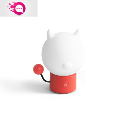 绿彩虹光喂奶小夜灯可充电卧室床头月子新生儿灯婴儿哺乳宝宝护眼台灯睡眠小恶魔红色无极调光三种色温充插两用灯具