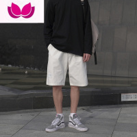 七斓E夏装男短裤韩版宽松贴标百搭休闲裤chic学生直筒五分裤