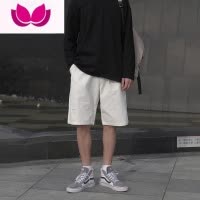 七斓E夏装男短裤韩版宽松贴标百搭休闲裤chic学生直筒五分裤