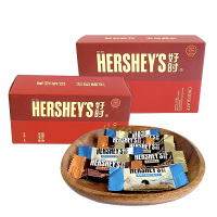 好时牛奶巧克力排块4-8颗红色纸盒装婚庆结婚喜糖满月诞生礼盒装