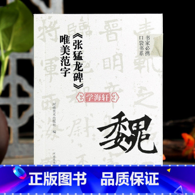 [正版]学海轩魏碑张猛龙碑唯美范字书家口袋书91个范字练习部分字附视频示范检字表繁简旁注楷书毛笔书法字帖