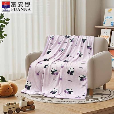 富安娜亲肤舒绒毯沁甜四季通用毯 加大180*200cm