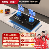 万家乐燃气灶 JZT-C6R1 5.2kw大火力嵌入式台式两用 180min智能定时灶具全进风天然气灶