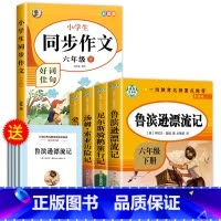 [全5册]六下必读书+同步作文 [正版]鲁滨逊漂流记六年级下册必读的课外书老师汤姆索亚历险记骑鹅旅行记鲁滨孙快乐读书吧六
