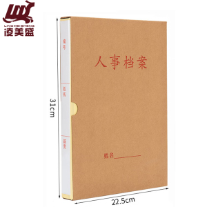 凌美盛 优选PP材质干部人事档案盒 A4新标准 三柱蛇簧夹45mm背宽RSDA30-1 可定制/个