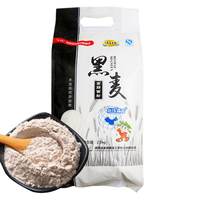 1115黑麦高筋面粉2.5kg5斤含麦麸家用粗粮杂粮面粉烘焙原料馒头饺子高筋无添加剂