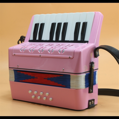 8贝斯17键儿童初学手风琴乐器儿童早教男女孩乐器玩具送教程曲谱黑色送口琴教程檫琴布