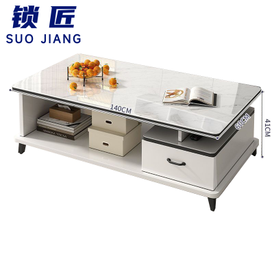 锁匠 钢化玻璃茶几140*60*41cm张