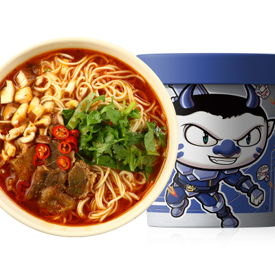 满99-50-食族人私房牛肉面单桶装方便速食酸辣粉泡面即食冲泡私房牛肉面1桶装