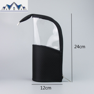 立式简约便携大容量旅行透明化妆刷收纳包袋防尘化妆眼影刷筒刷桶 三维工匠 立式化妆刷收纳包不含刷子