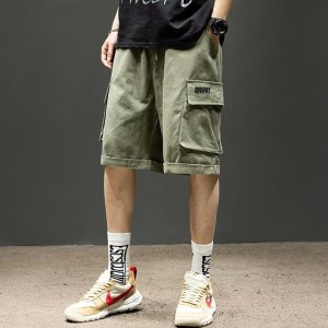 日工装短裤男夏季薄款宽松百搭潮流简约外穿时尚短裤