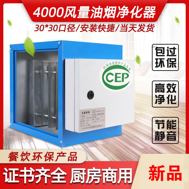 4000风量油烟净化器小型饭店厨房商用烧烤餐饮 静电油烟分离器