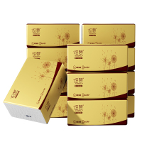 织梦 超韧可湿水抽取式纸面巾4层40抽*12包原生木浆抽纸纸巾实惠装餐巾纸家庭装纸抽卫生纸家用母婴可用 12包装