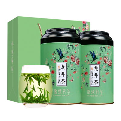源御露新茶明前龙井茶高山绿茶正浓香型龙井芳华小绿罐装250g共2罐