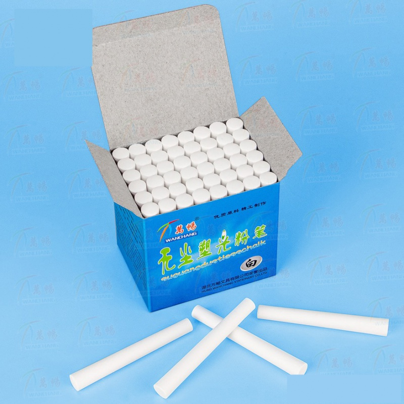 工具粉笔无尘彩色白色儿童黑板画板呦呗教学校办公用品粉笔【白色一盒