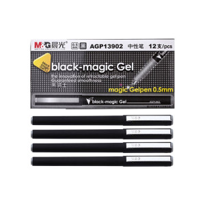 晨光(M&G) AGP13902 拔盖中性笔 黑 0.5mm 12支/件 2件装