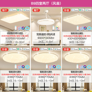 雷士照明NVC 语音智能遥控吸顶灯客厅灯卧室灯吊灯灯具套餐浪漫满天星现代简约灯具客厅吸顶灯组合灯具套餐