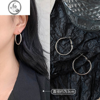 JiMi欧美风夸张大圆圈耳环女2023年新款耳夹潮气质高级感网红时尚耳坠