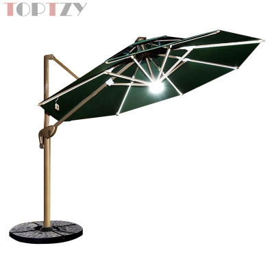 探在途 TZT5072118 户外遮阳伞庭院伞别墅露天花园罗马伞 3.0米 抗风加太阳能款