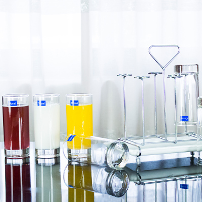 ocean进口无铅玻璃杯水杯牛奶饮料果汁茶杯子6只290ML配水杯架子套装透明290ml