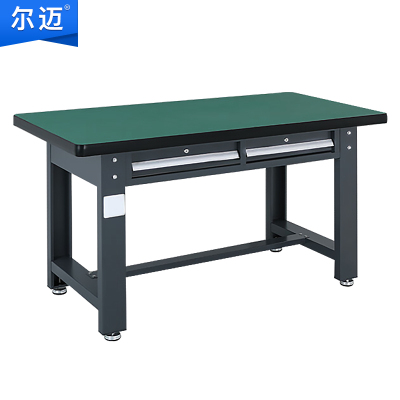 尔迈 防静电工作台操作台检验工具桌车间维修工作台1.2米横二抽 BK款