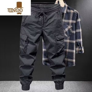 YANXU耐磨耐脏工装裤男士宽松大码束脚户外运动工作服休闲长裤