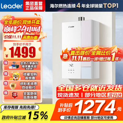 海尔(Haier) 出品统帅[安睡洗LG5MAX]一级场景轻音 16升燃热 水伺服增压大水量 [国家补贴15%]
