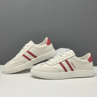 真皮白色板鞋男款潮流百搭鞋子欧洲站男鞋男士小白鞋小众休闲鞋男