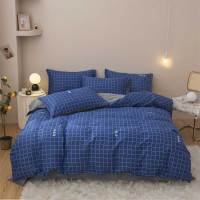 安居先森40支纱高支高密全棉印花双人床四件套活性印染床上用品四件套D1382