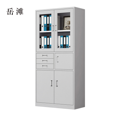 岳滩钢制文件柜档案柜财务凭证柜带锁储物柜铁皮柜书柜偏三内保文件柜