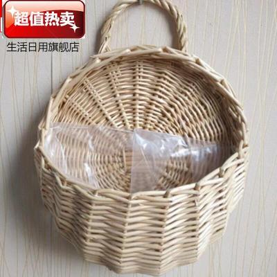 。吊篮花卉塑料墙壁悬挂室外墙面装饰花墙饰花蓝墙挂壁挂花长藤白色燕窝小