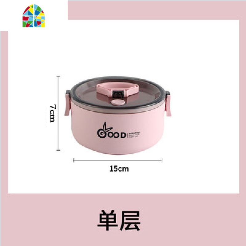 保温盒饭盒女可微波炉加热上班族便携带饭便当盒大容量1人雯 FENGHOU 浅绿色+汤罐+保温袋