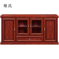 缑氏胡桃色餐边柜简约茶水柜四门1600*400*800[工厂现做 7天内发货]