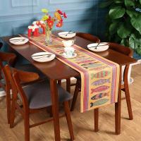 桌旗北欧轻奢茶几电视柜欧式美式长条餐桌布艺吧台布 快乐的鱼 40*220cm(适合160-180电视柜)