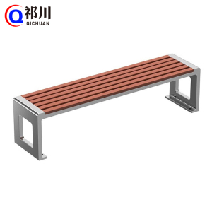 祁川 户外不锈钢站台座椅 180*40*45cm 张