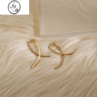 JiMi几何耳环小众设计感高级冷性风金色耳饰女气质简约不规则线条耳坠