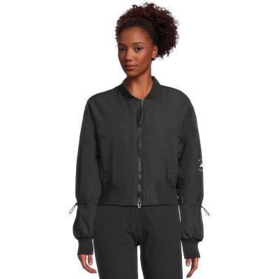 阿迪达斯(adidas)女运动夹克潮流百搭配宽松廓形拼接撞色短款针织