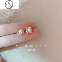 JiMi精致淡水珍珠耳环女复古法式小众S925银银针气质高级感耳钉耳饰潮
