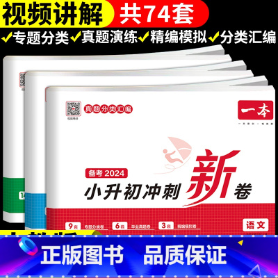 3册:语文+数学+英语 小学升初中 [正版]2024小升初冲刺新卷语文数学英语人教版小升初真题卷六年级下册试卷测试卷全套