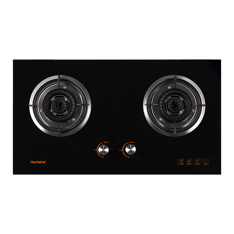 Haotaitai好太太家用燃气灶JZY-X406 5.0kW大火力可调底壳换灶不开孔防爆钢化面板多重安全防护液化气