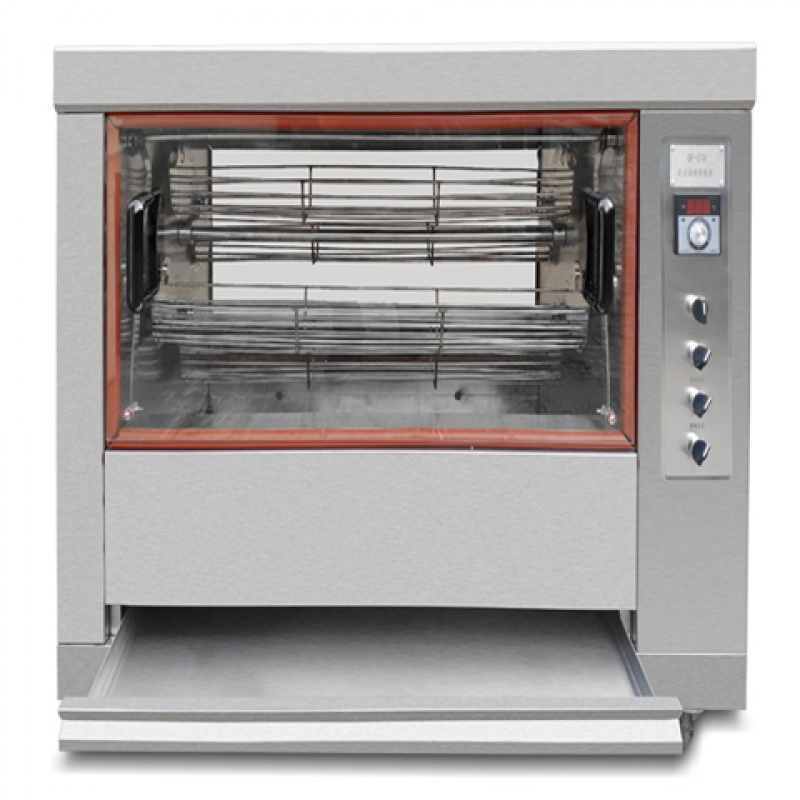 电烤鸡架子烤箱自动旋转商用燃气烤鸡腿鸽多功能张成荣烤炉时光旧巷