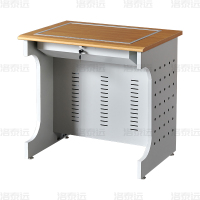 洛泰远 隐藏式翻转电脑桌培训桌教室机房多媒体学习桌办公桌B款单人位800*600*750mm