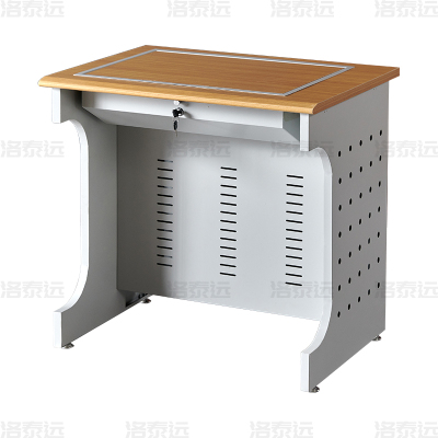 洛泰远 隐藏式翻转电脑桌培训桌教室机房多媒体学习桌办公桌B款单人位800*600*750mm