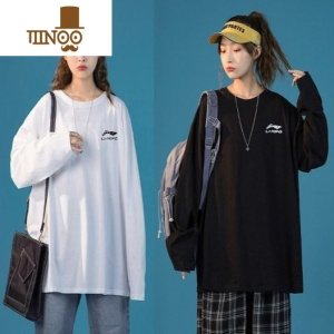 YANXU卫衣男长袖t恤新款休闲宽松圆领男装套头上衣打底衫女潮