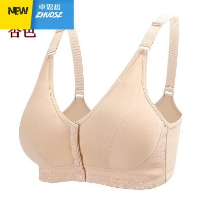 前扣内衣无钢圈女士文胸妈妈薄款中老年内衣大码老人聚拢胸罩卓思哲胸罩