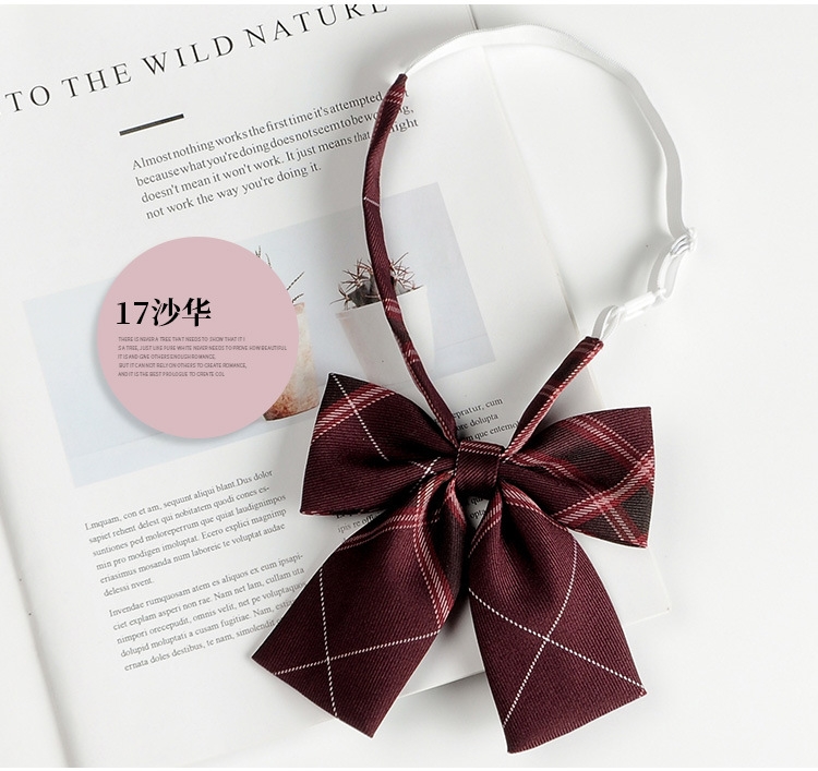 盛世尼曼沙华jk领结衬衫女生领带手打免打结日系格子学院风学生装饰