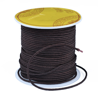 编织玉线珠宝线穿星月菩提文玩绳项链绳DIY手链编织线锦纶线-深棕色-B线1.5