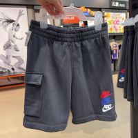 NIKE耐克短裤运动休闲加薄绒中大童针织裤FJ5530-070 Z